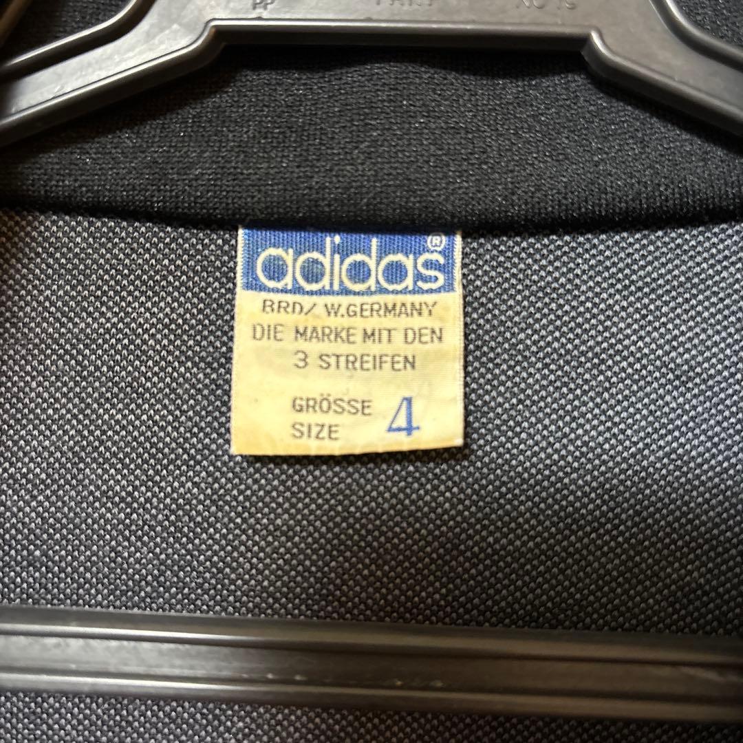 adidas ジッパージャージ 赤黒 サイズ4