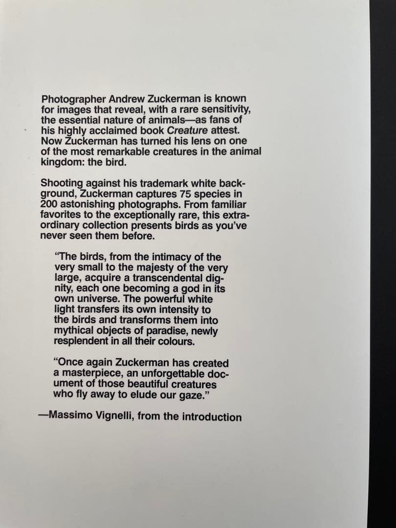 Bird / Andrew Zuckerman 大型本