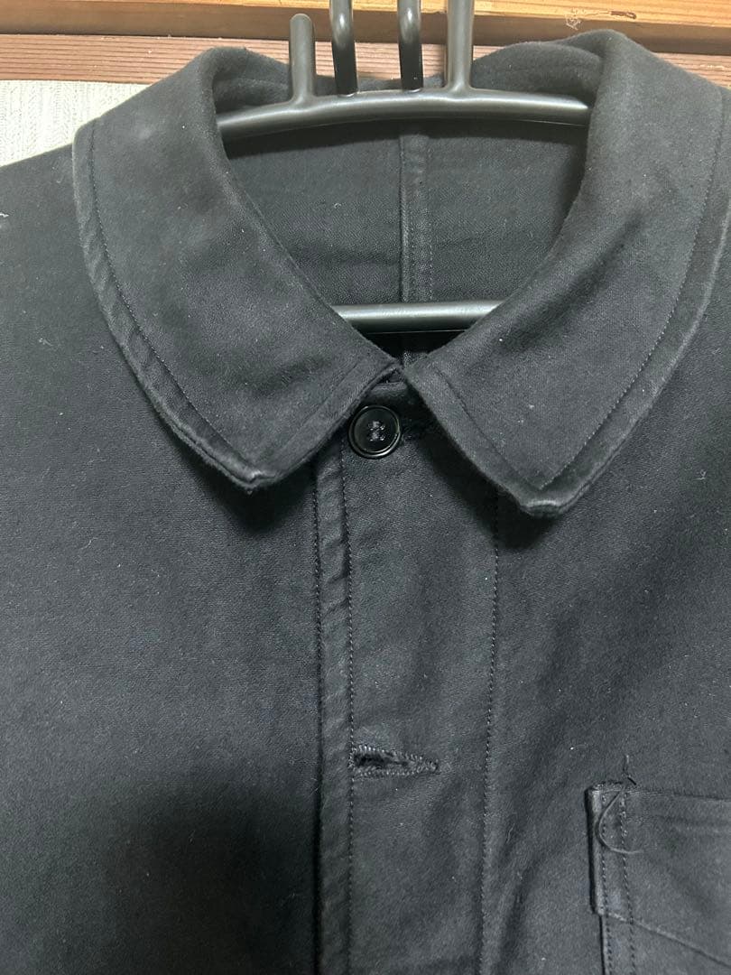 60s フランス モールスキンジャケット ブラック vポケ