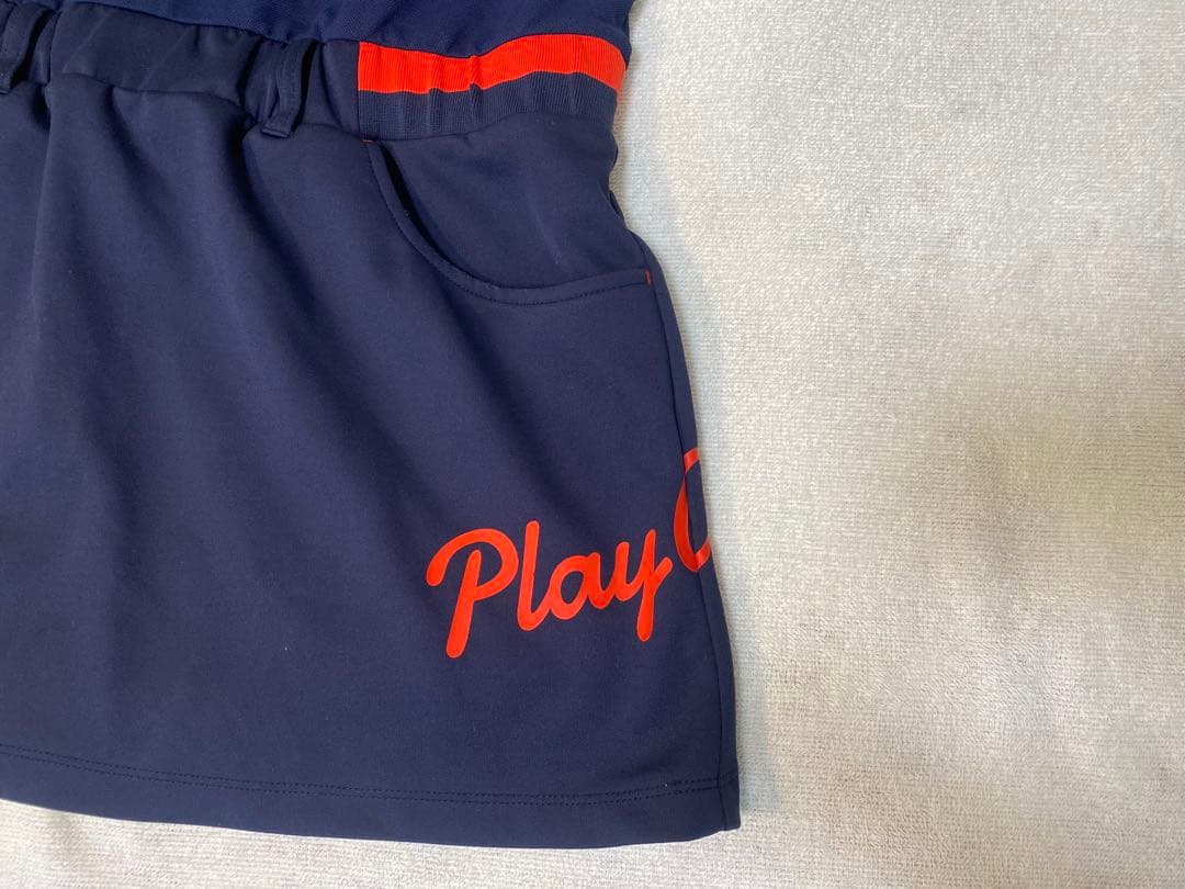 ルコック ゴルフ レディース 半袖ワンピース ネイビー M 吸汗速乾