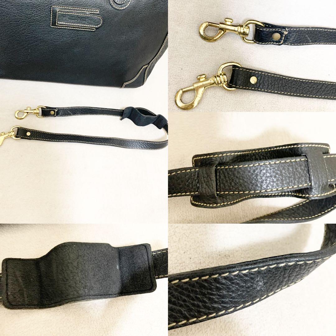 美品　GOLD PFEIL ゴールドファイル　ボストンバッグ　レザー　ブラック