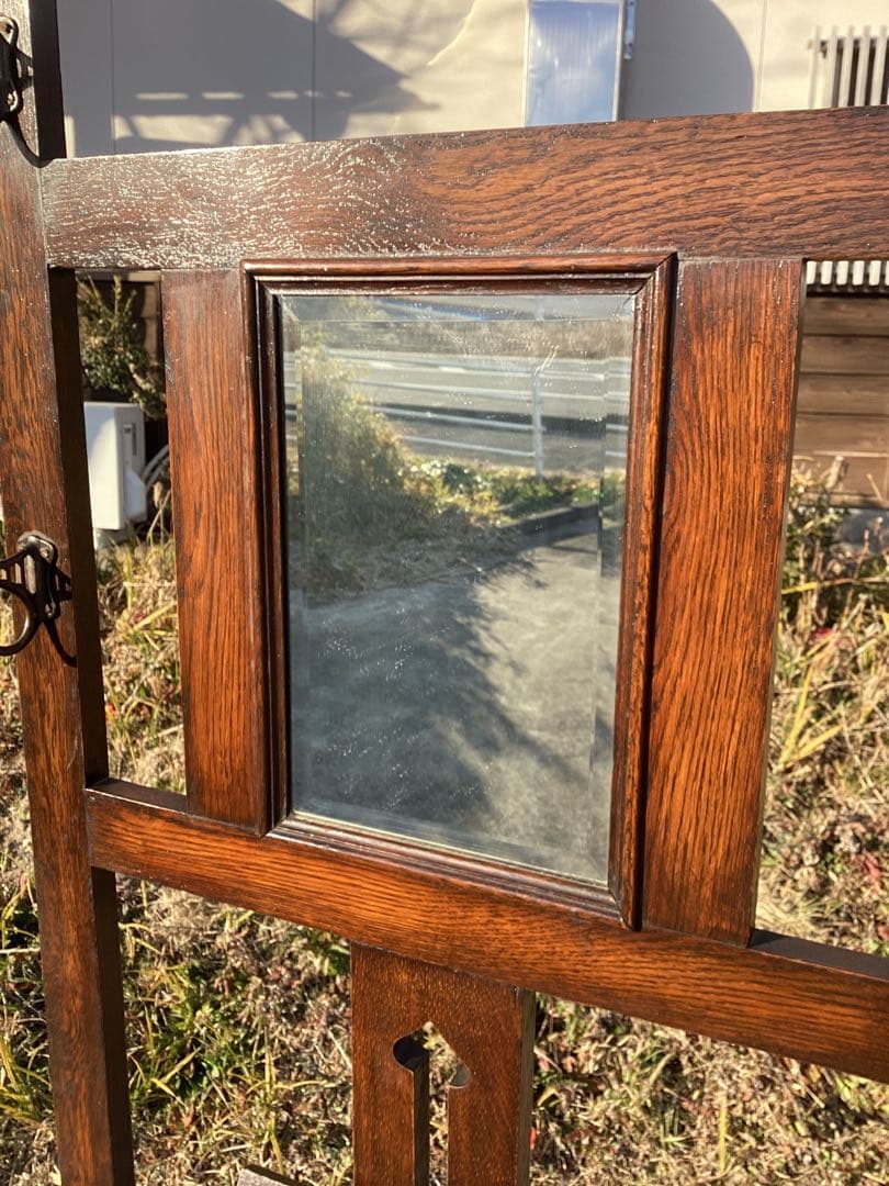 イギリスアンティーク　オーク材　ホールスタンド