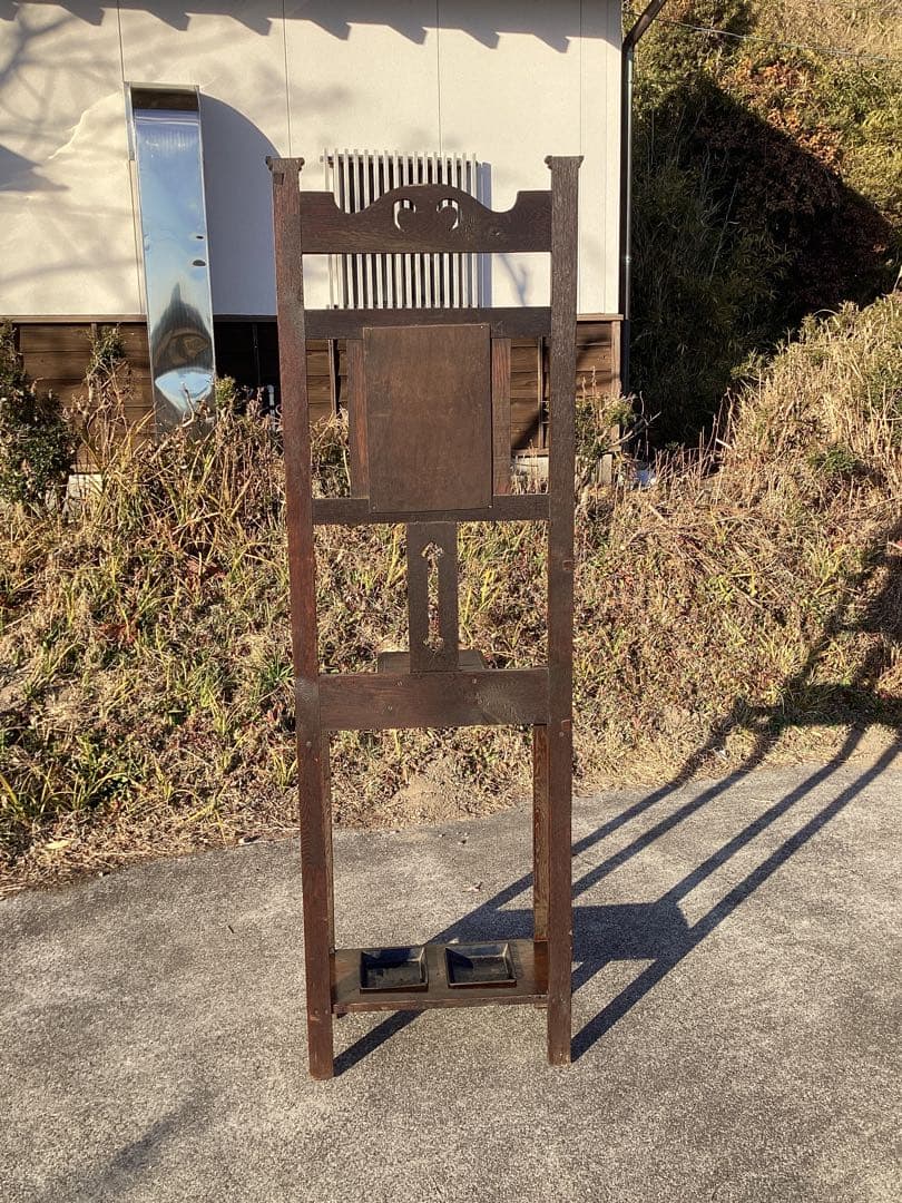 イギリスアンティーク　オーク材　ホールスタンド