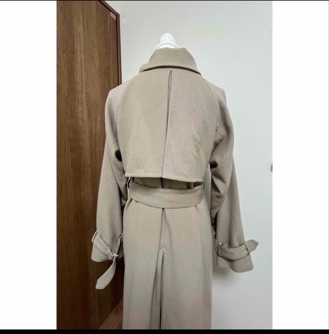 anuans ウールロングトレンチコート