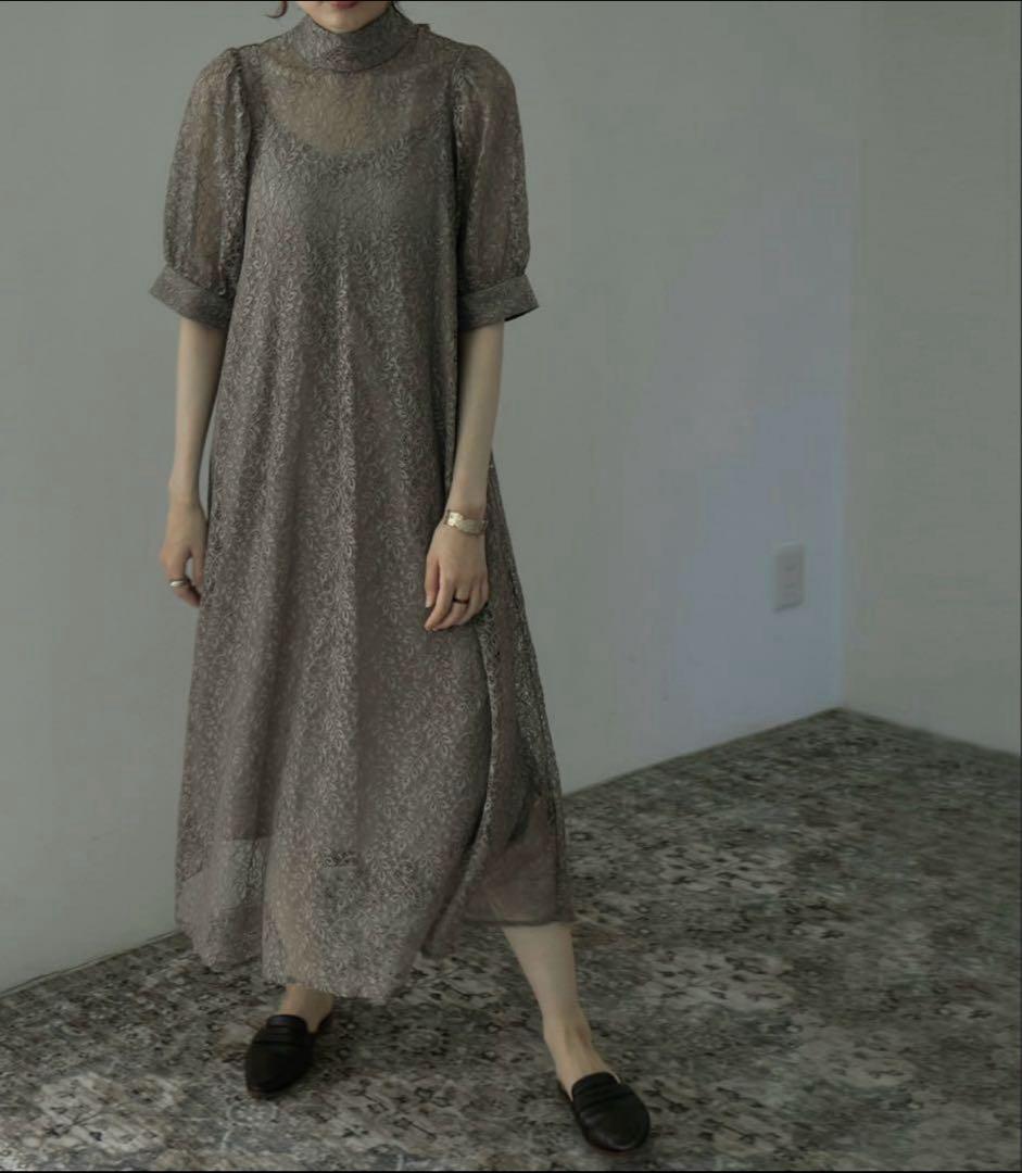 etoll バックリボンワンピース インナー付き