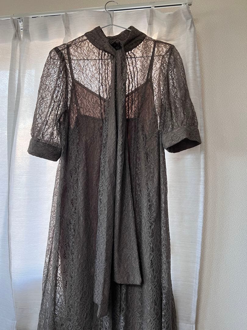 etoll バックリボンワンピース インナー付き