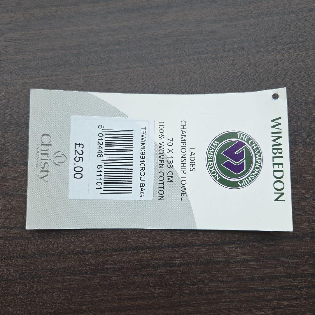 ✨Wimbledon 2009 記念バスタオル MENS LADIES 新品2枚