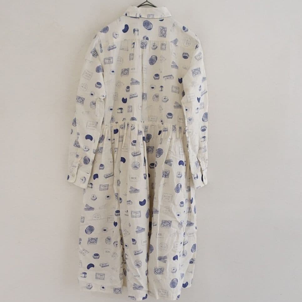 R&D.M.Co. オールドマンズテーラーリネンコットン長袖ワンピース