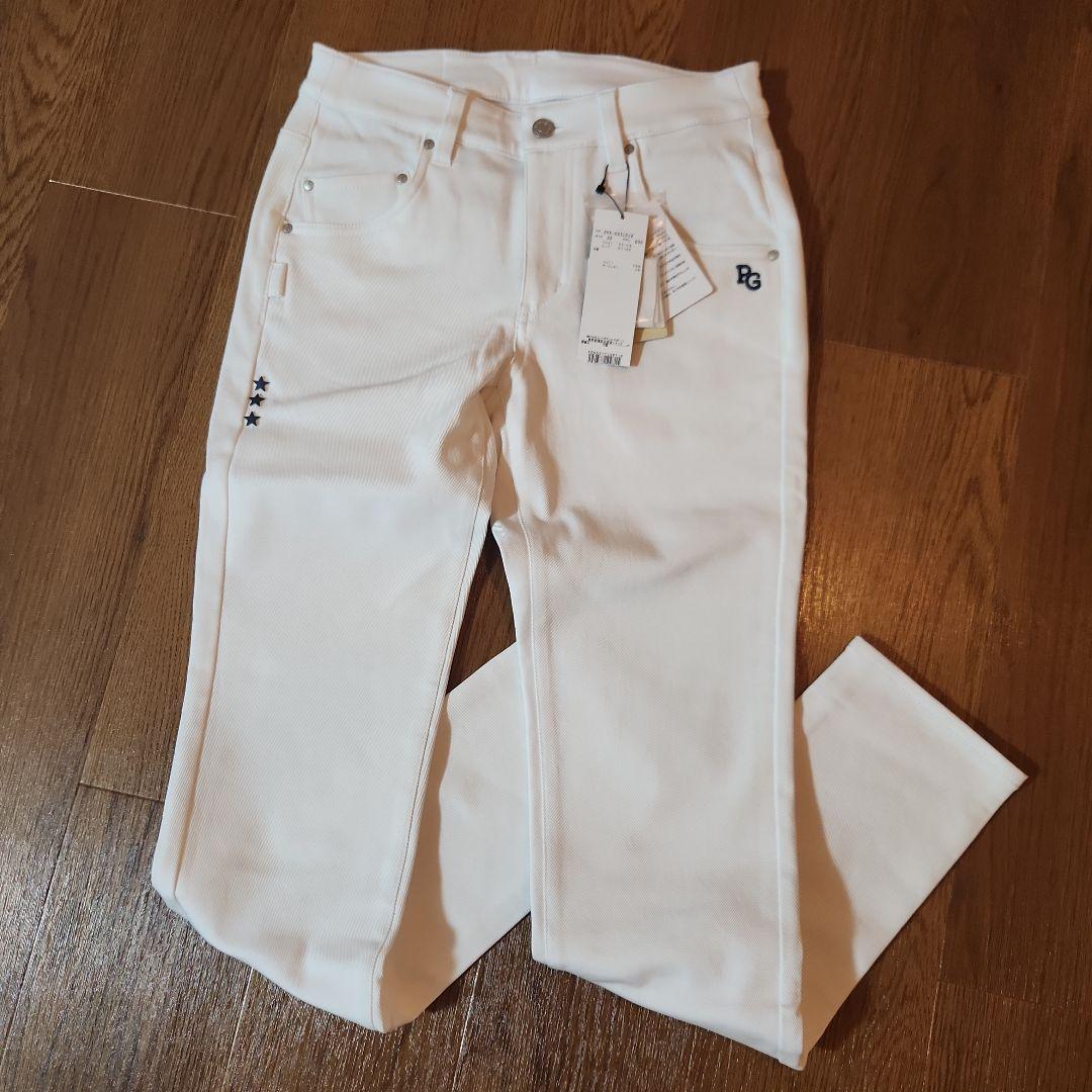 【新品未使用タグ付き】パーリーゲイツ ストレッチパンツ ホワイト00