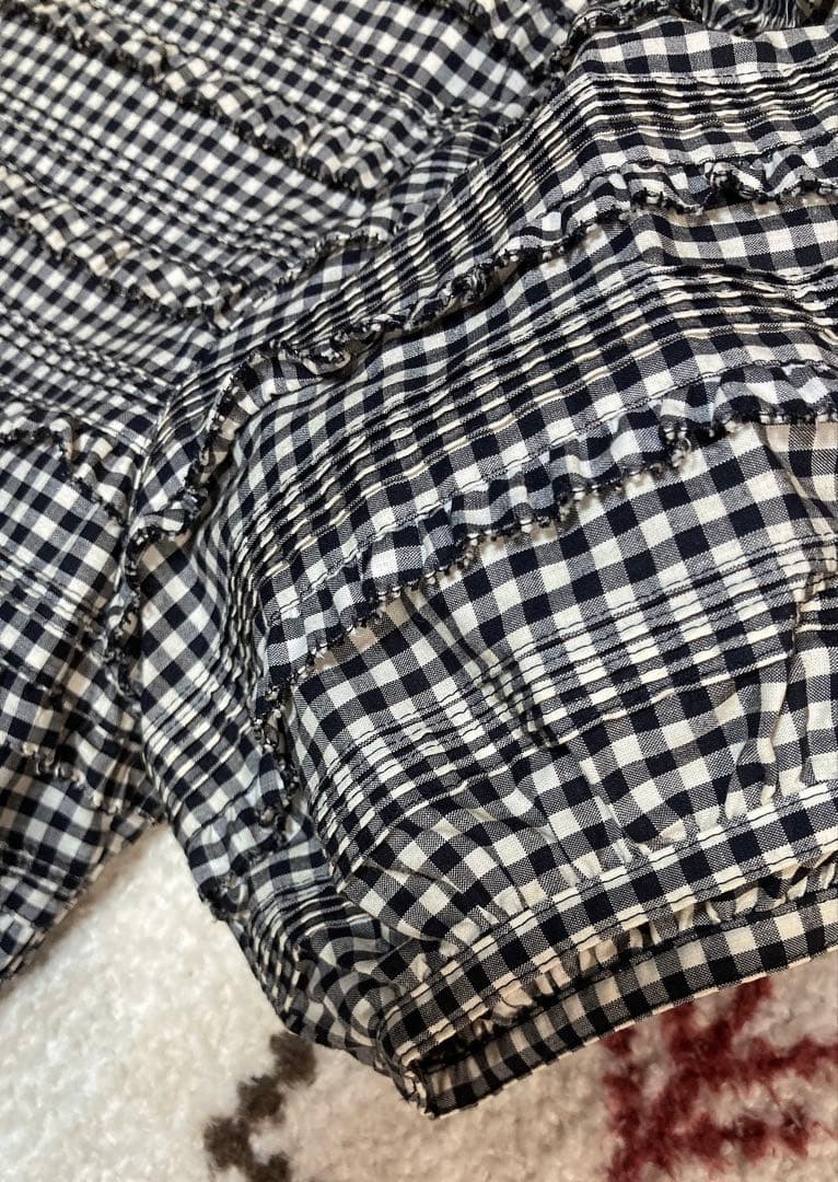 マ*ア様 kaneko isao チェック柄半袖フレアワンピース　未使用品　定価