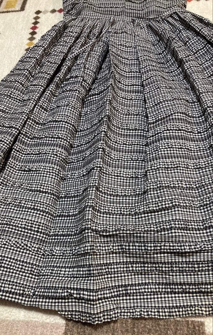 マ*ア様 kaneko isao チェック柄半袖フレアワンピース　未使用品　定価