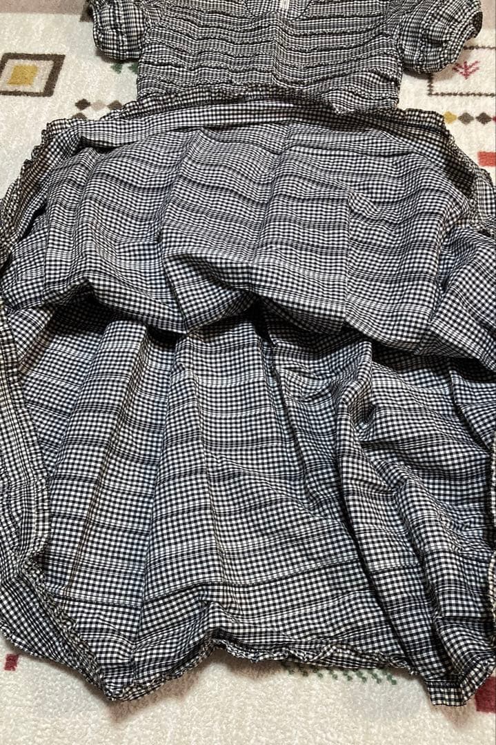 マ*ア様 kaneko isao チェック柄半袖フレアワンピース　未使用品　定価