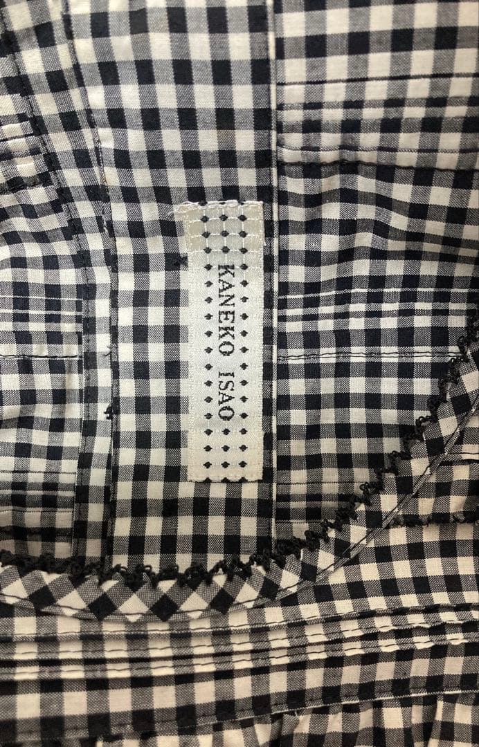 マ*ア様 kaneko isao チェック柄半袖フレアワンピース　未使用品　定価