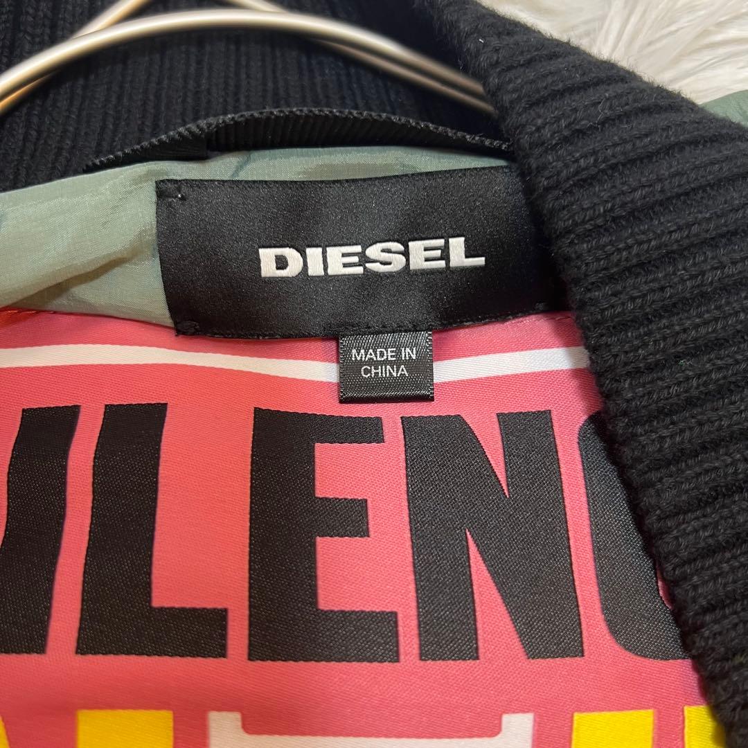 美品 DIESEL ディーゼル MA1 ボンバージャケット カーキ　〜XL
