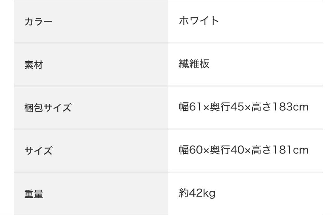 【食器棚】【ほぼ未使用品】ニトリ　コパンT60DB WH
