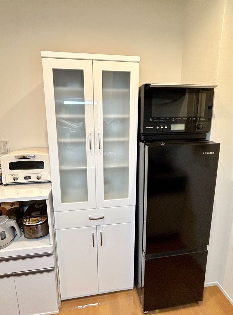 【食器棚】【ほぼ未使用品】ニトリ　コパンT60DB WH