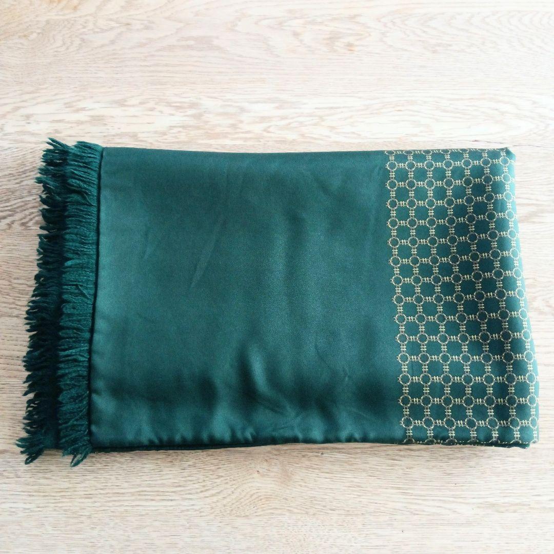 【美品】HERMES リバーシブルマフラー/ストール シルク アンゴラ