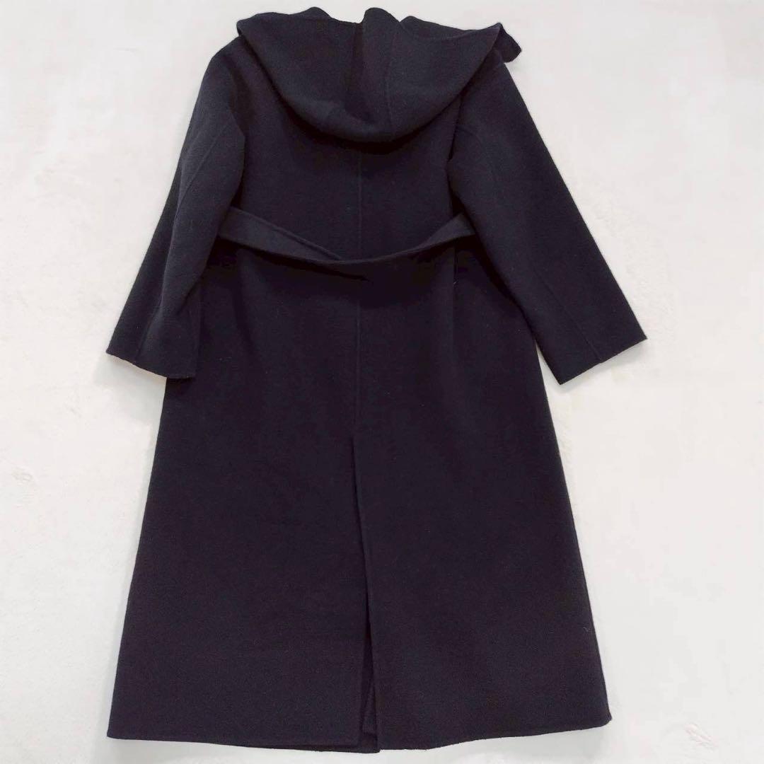 STRATA フーディー リバーロングコート ブラック モード