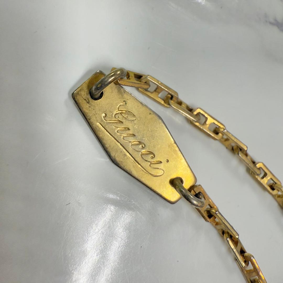 GUCCI グッチ ブランドロゴプレート ウォレットチェーン キーホルダー