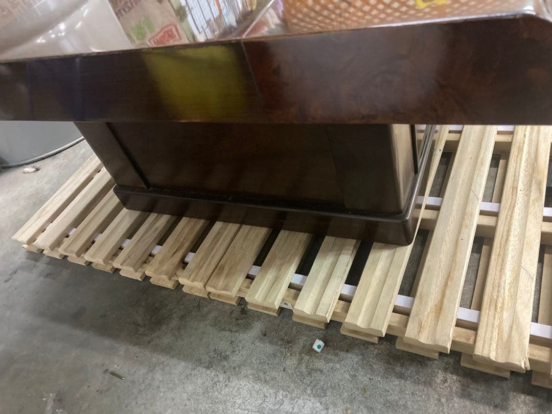 木製火鉢座卓 3引き出し付き