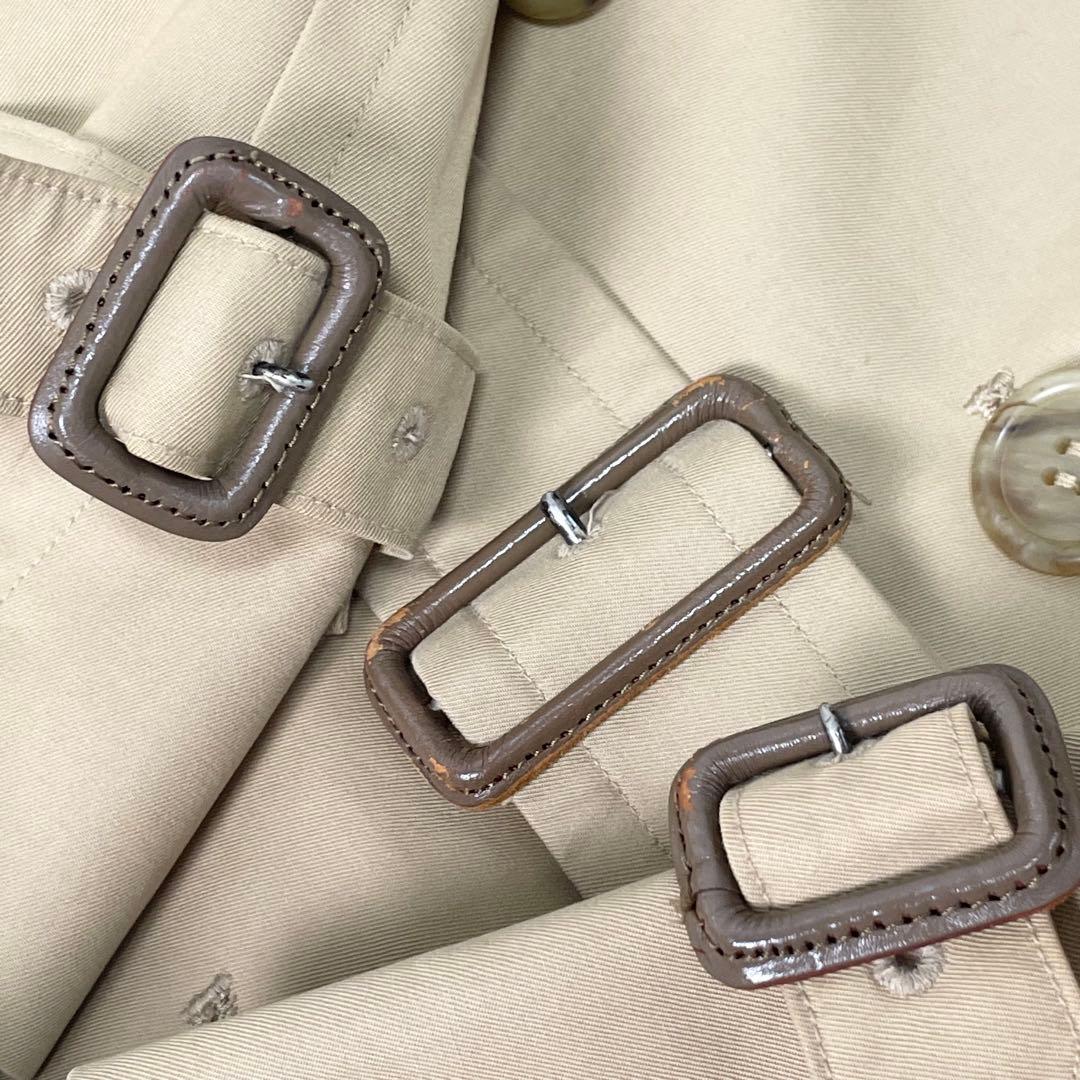 美品 BURBERRY バーバリー トレンチコート ベルト ノバチェック 90年