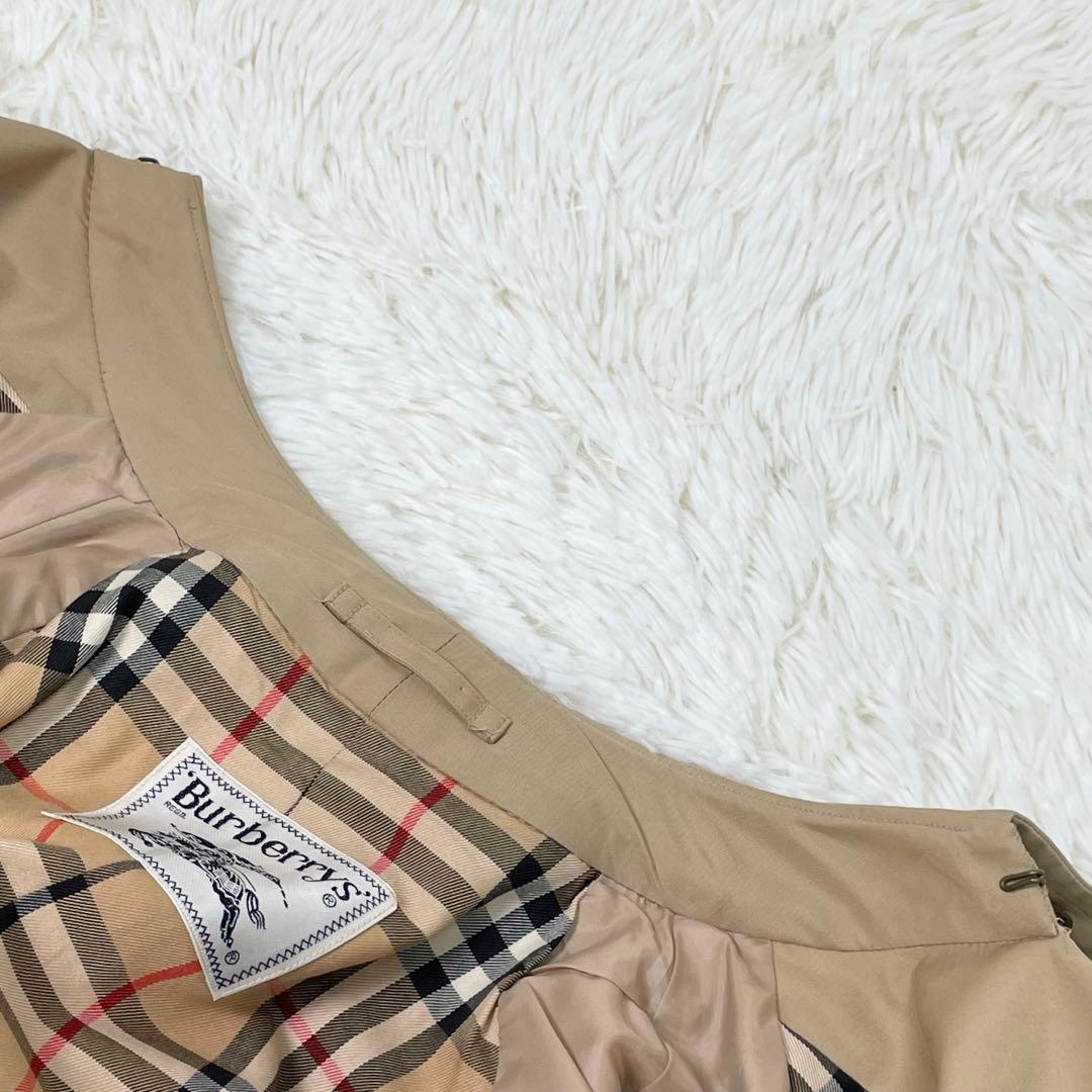美品 BURBERRY バーバリー トレンチコート ベルト ノバチェック 90年