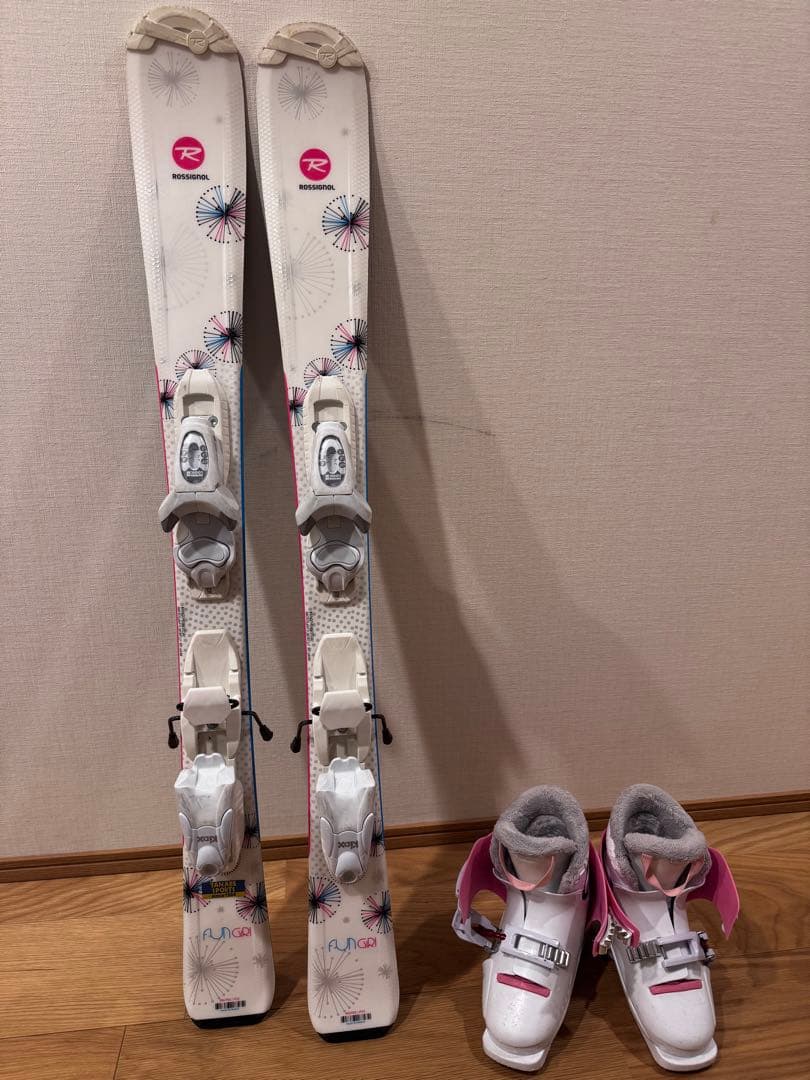 Rossignol ジュニアスキー板とブーツセット 108cmブーツ18cm美品