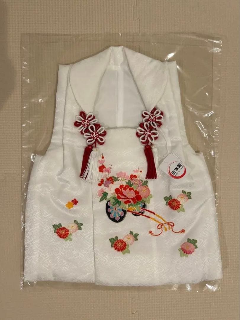 七五三 子供用 正絹 衣装 白被布　【ほぼ未使用】