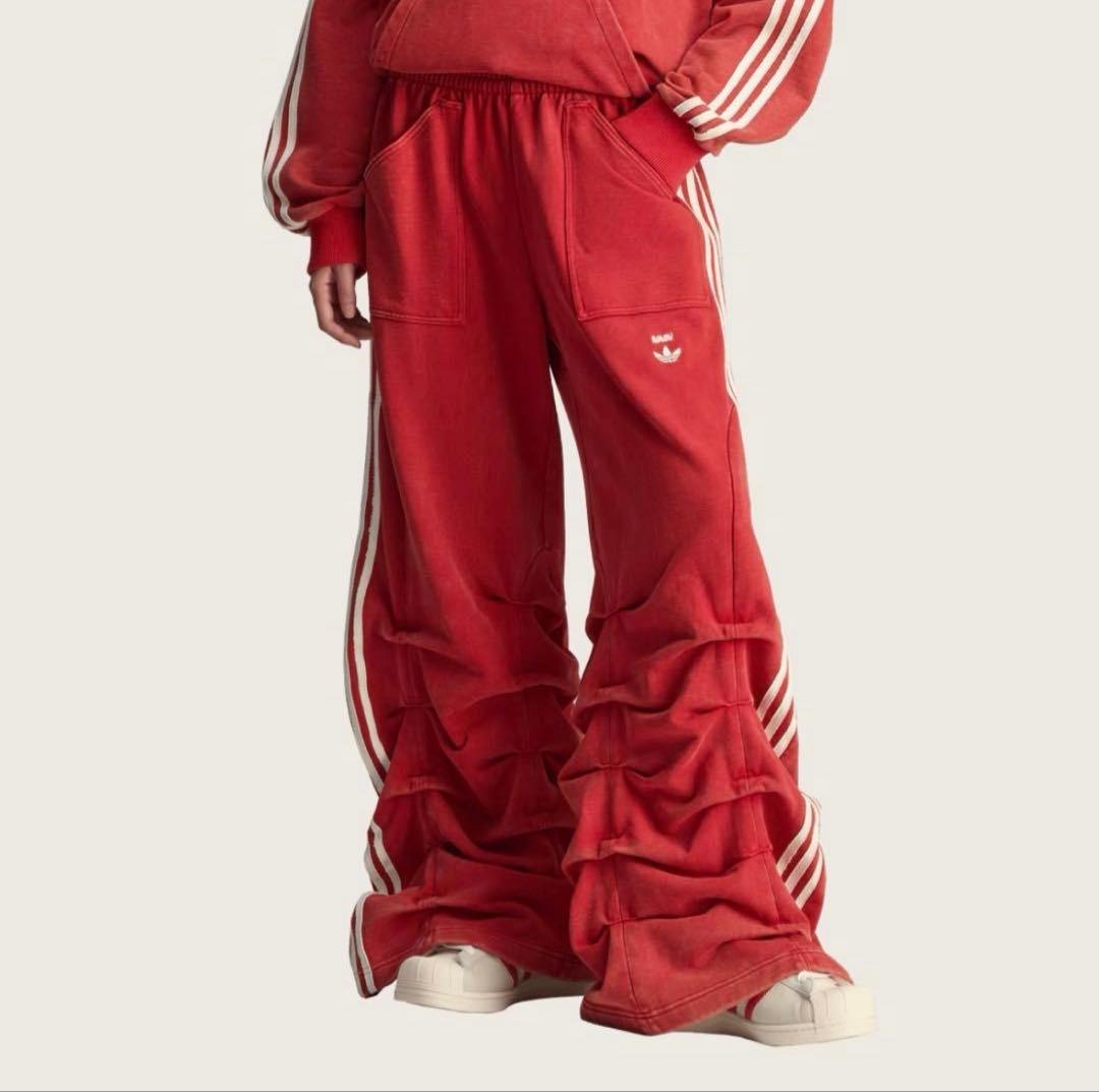 パンツ adidas by Avavav PLEATED TRACK PANTS RED