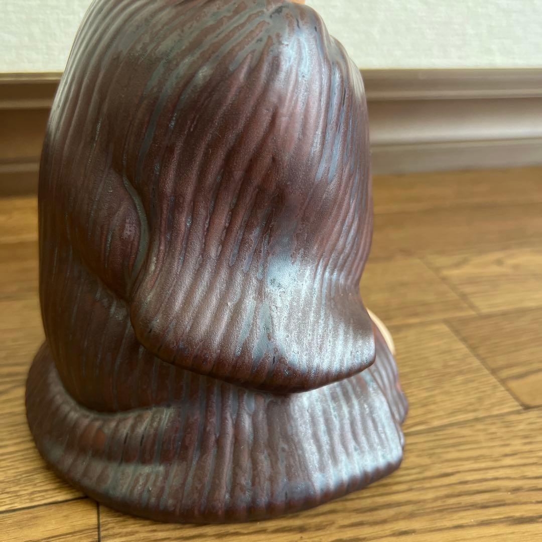 昭和レトロ 陶器製 仙台四郎 幸福を呼ぶ 福の神 縁起物 商売繁盛 招福 置物