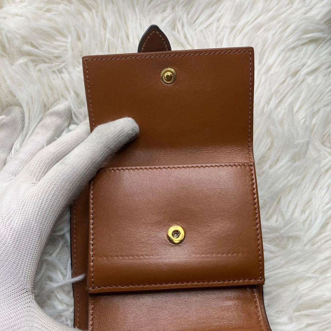 【美品✨人気】セリーヌ 折り財布 トリオンフキャンバス スモールストラップ