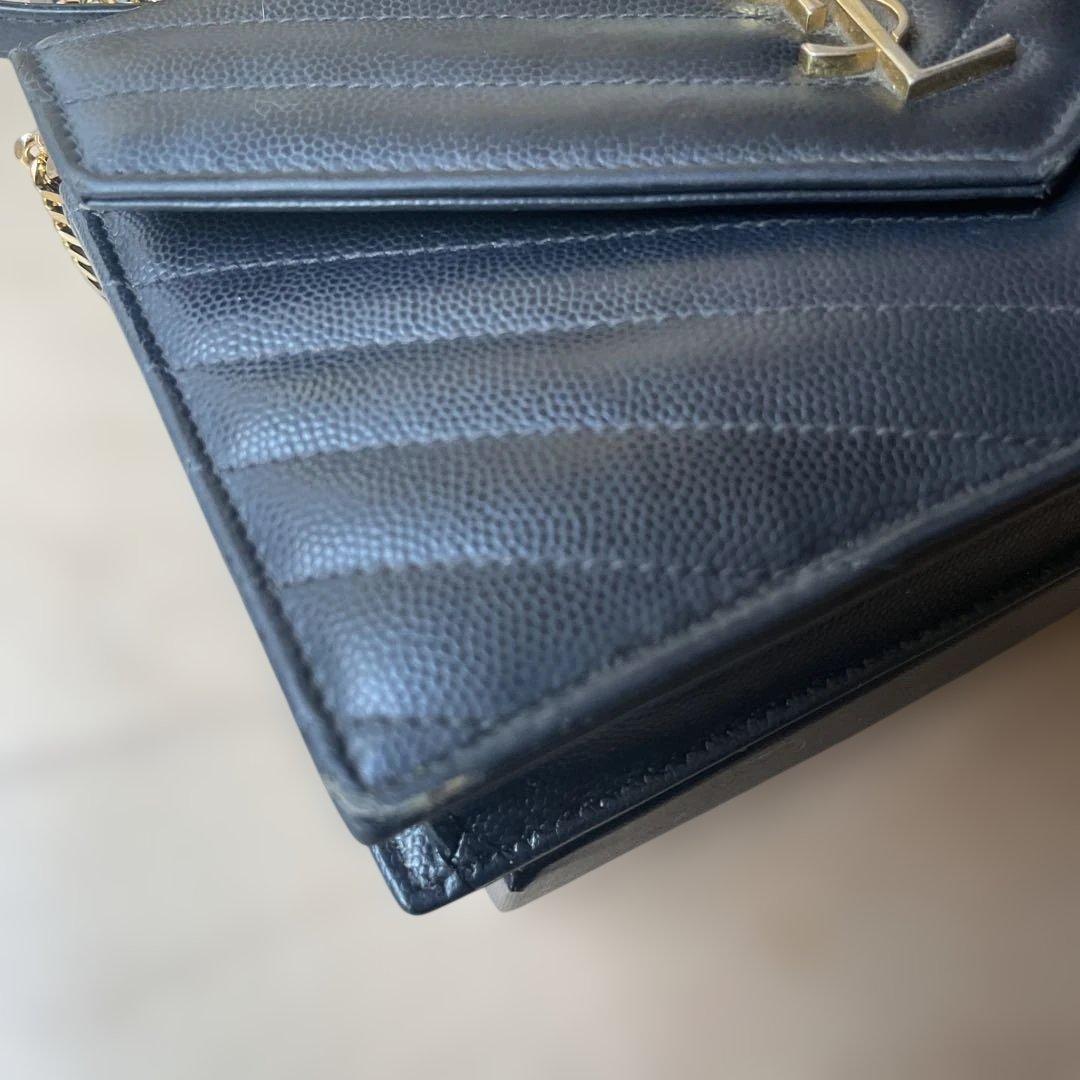 SAINT LAURENT チェーンウォレット　使用感あり