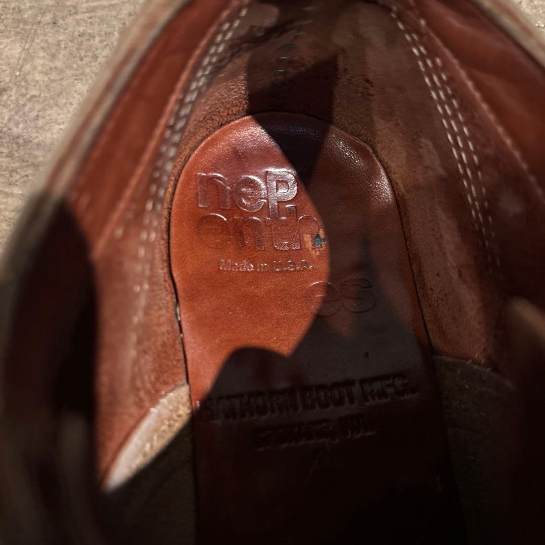ハソーン　ネペンテス別注　オックスフォードブーツ　8 1/2 茶色　ブラウン