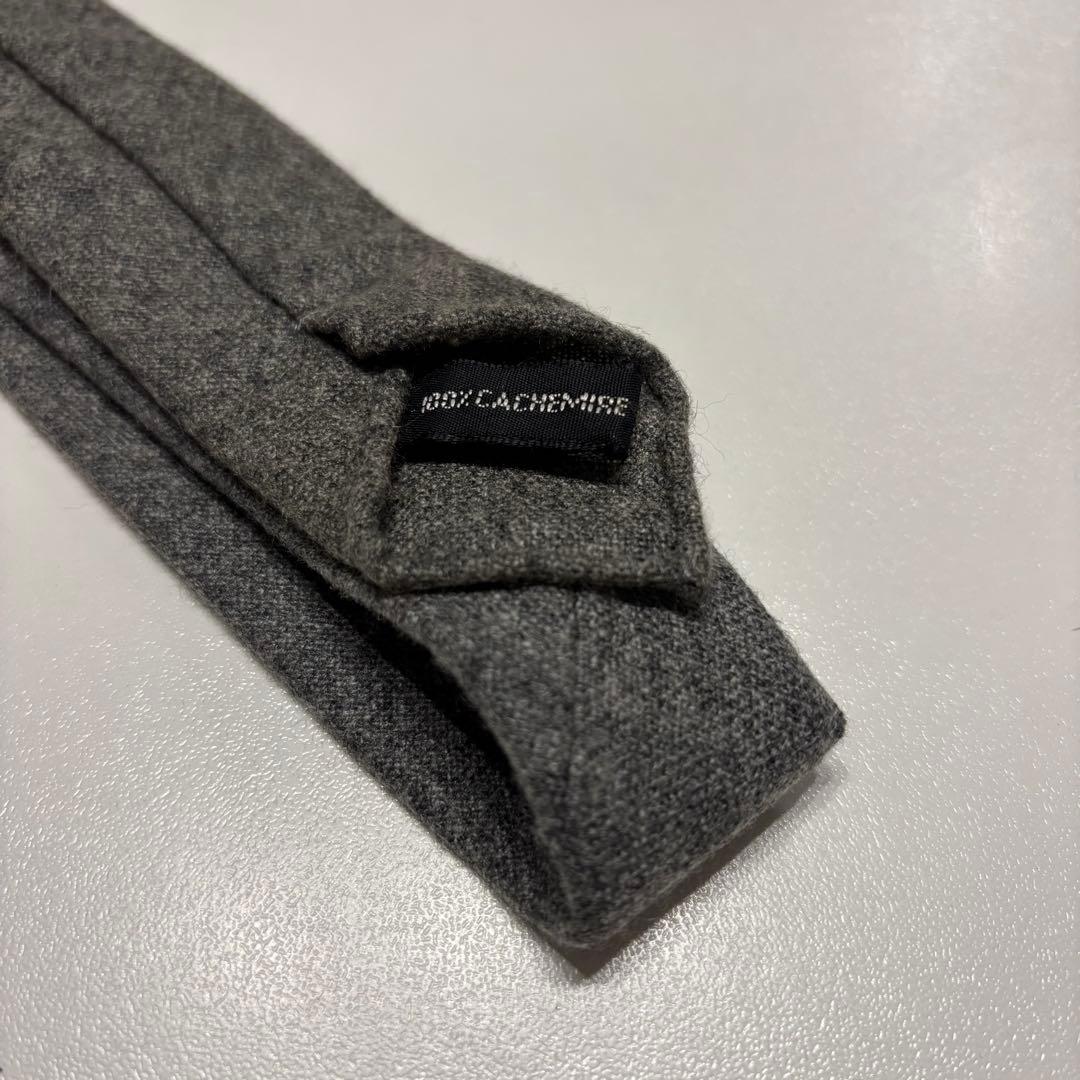 HERMES-PARIS / エルメス ネクタイ カシミア100% 無地 グレー