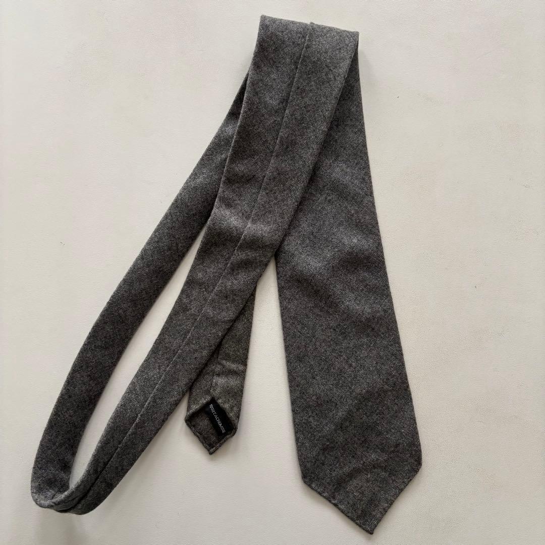 HERMES-PARIS / エルメス ネクタイ カシミア100% 無地 グレー