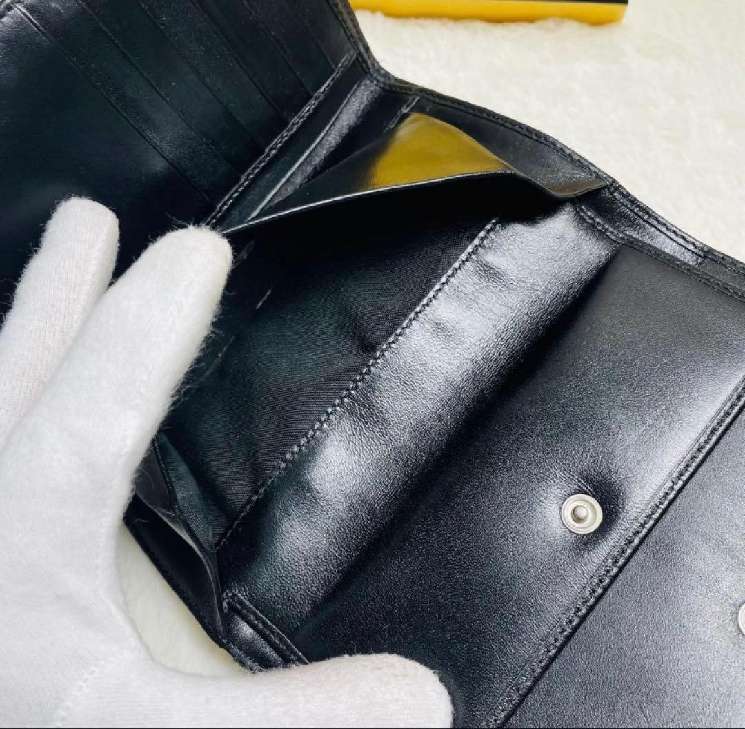 未使用級FENDI 希少デザインフェンディ　ズッカ柄　長財布　ブラック　おしゃれ