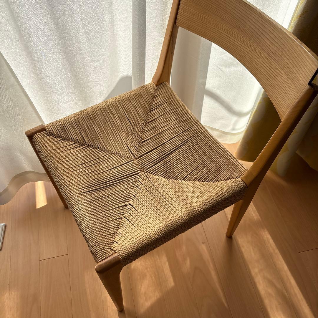 【※12/5まで※】 木製ダイニングチェア（ペーパーコード）