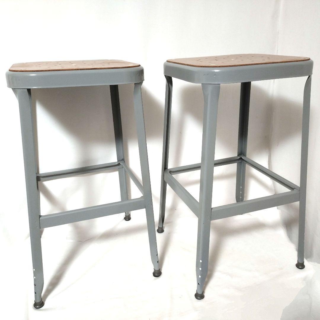 廃盤品　LYON　ファクトリースツール　2脚セット　ハイスツール　ヴィンテージ