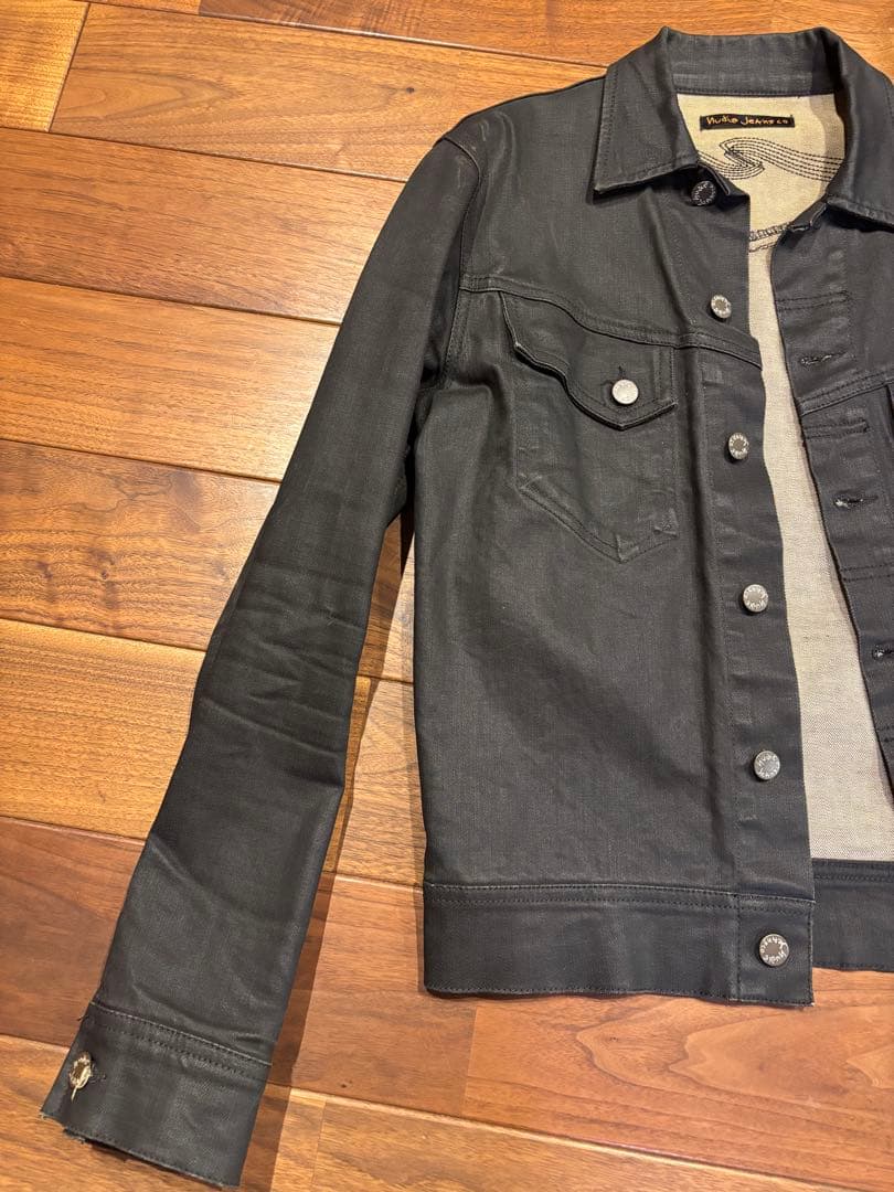 ヌーディージーンズ　デニムジャケット　ブラック Nudie Jeans Sサイズ
