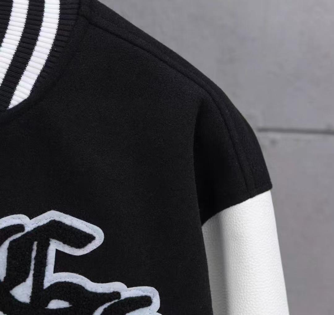 美品Chrome Hearts スタジャン 黒白刺繍