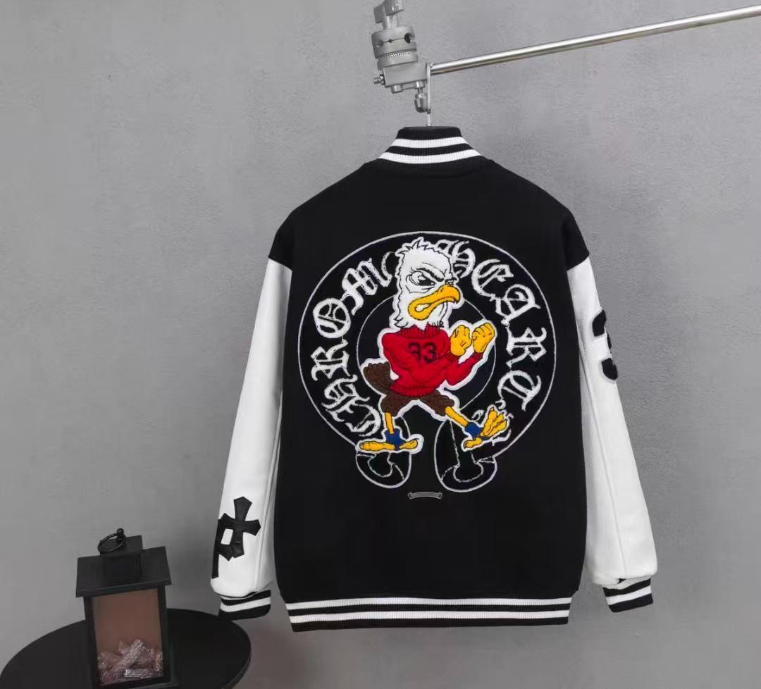 美品Chrome Hearts スタジャン 黒白刺繍