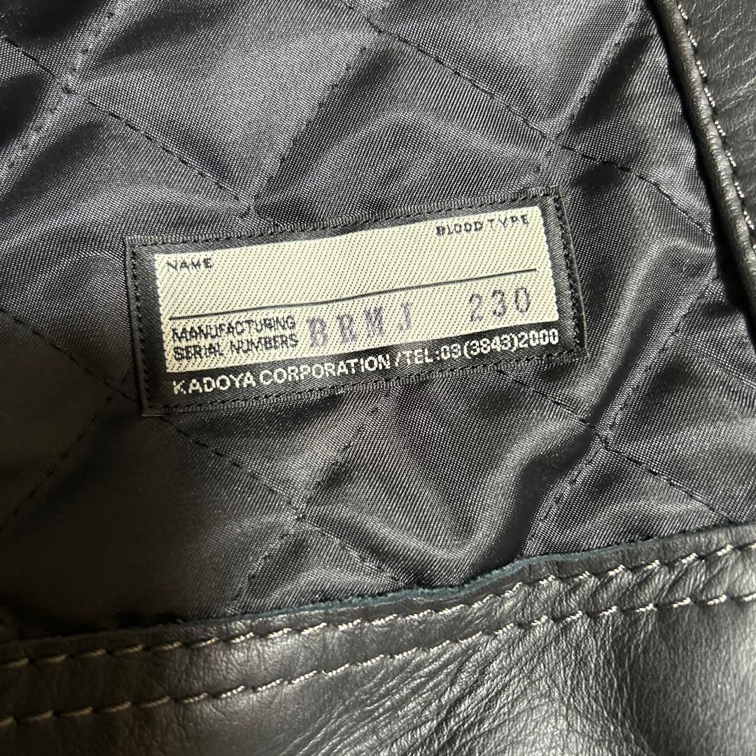 KADOYA HEAD FACTORY レザージャケット Lサイズ ブラック