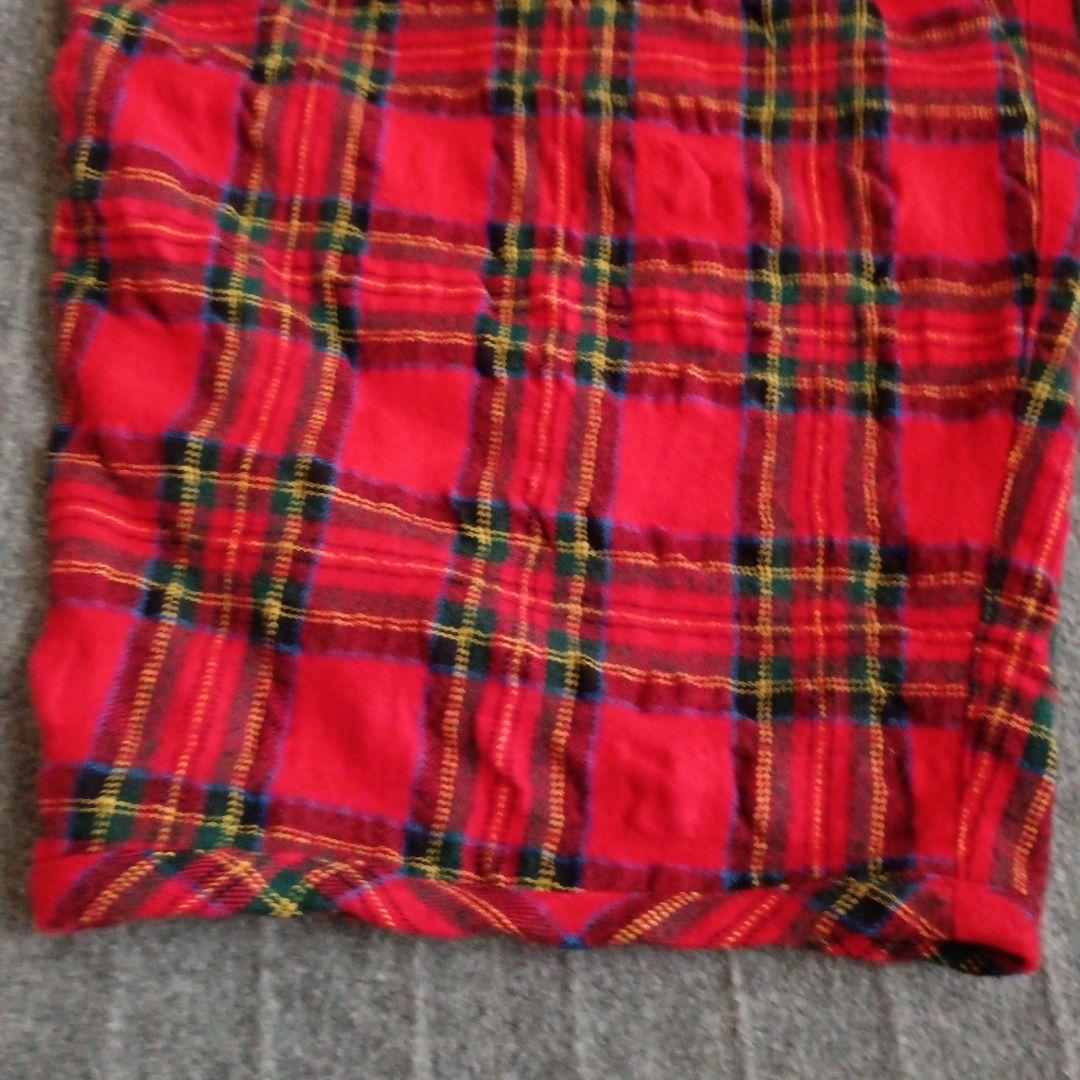 快晴堂レッドチェック カジュアルパンツ