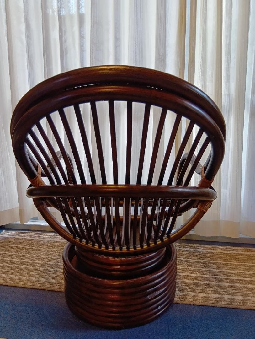 かんぺいです！ラタンチェア 360度 回転式 ロッキングチェア