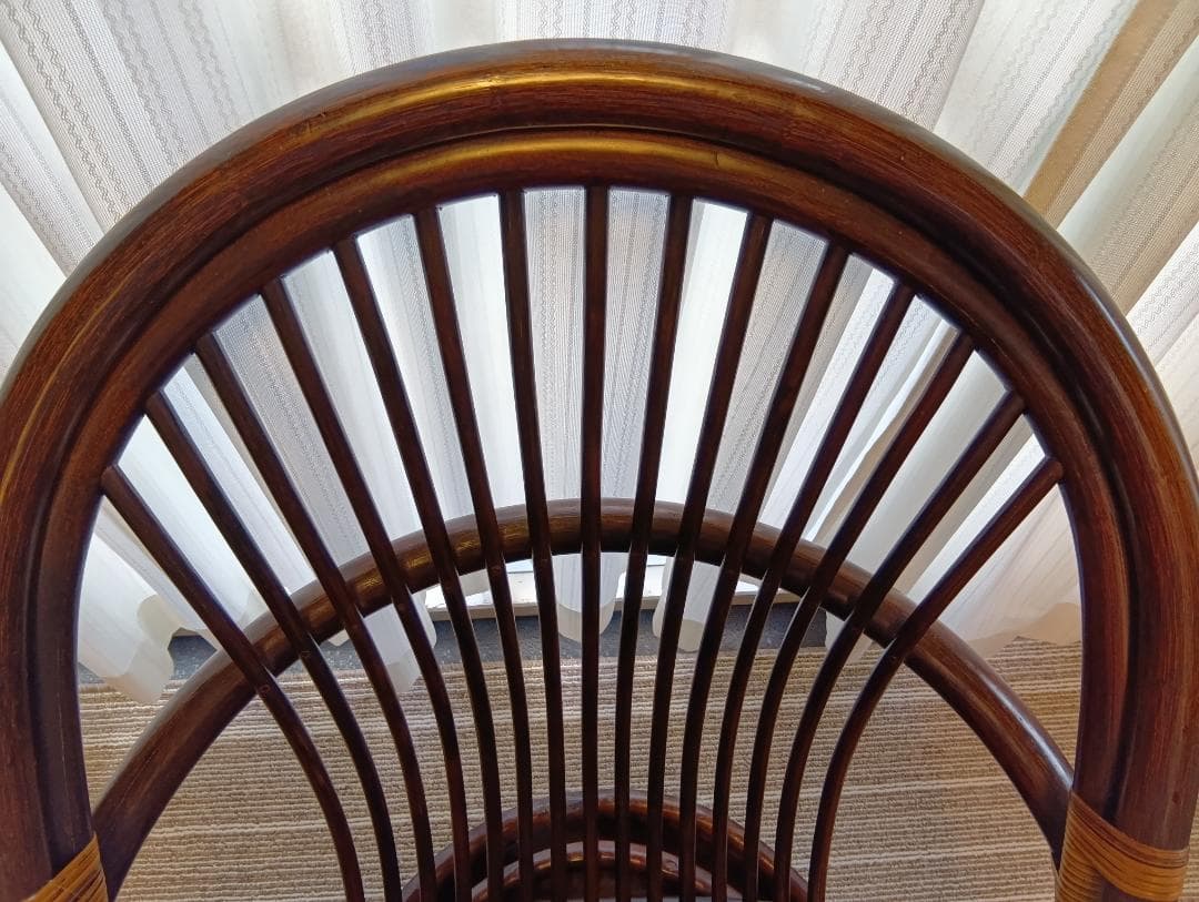 かんぺいです！ラタンチェア 360度 回転式 ロッキングチェア