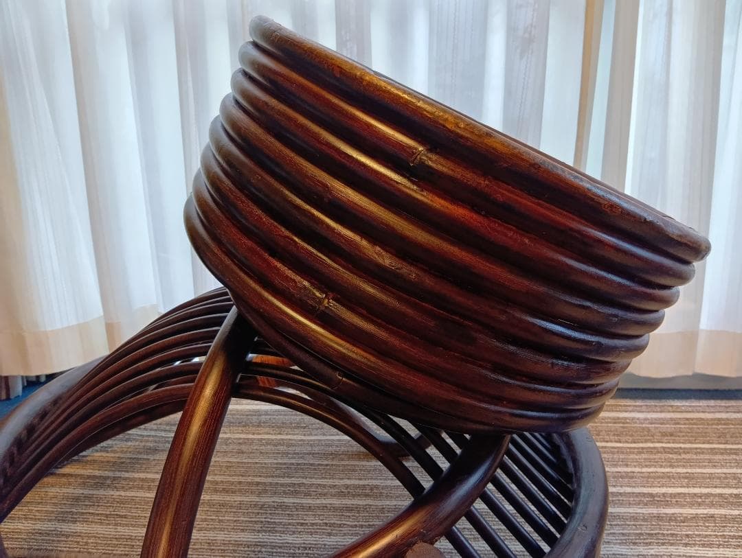 かんぺいです！ラタンチェア 360度 回転式 ロッキングチェア