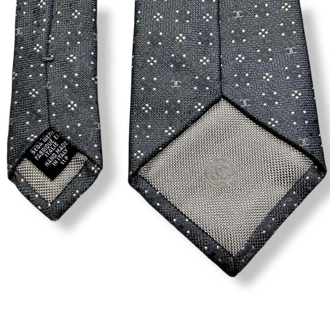 箱付き✨極美品✨CHANEL ネクタイ　シャネル ココマーク　光沢　【D】
