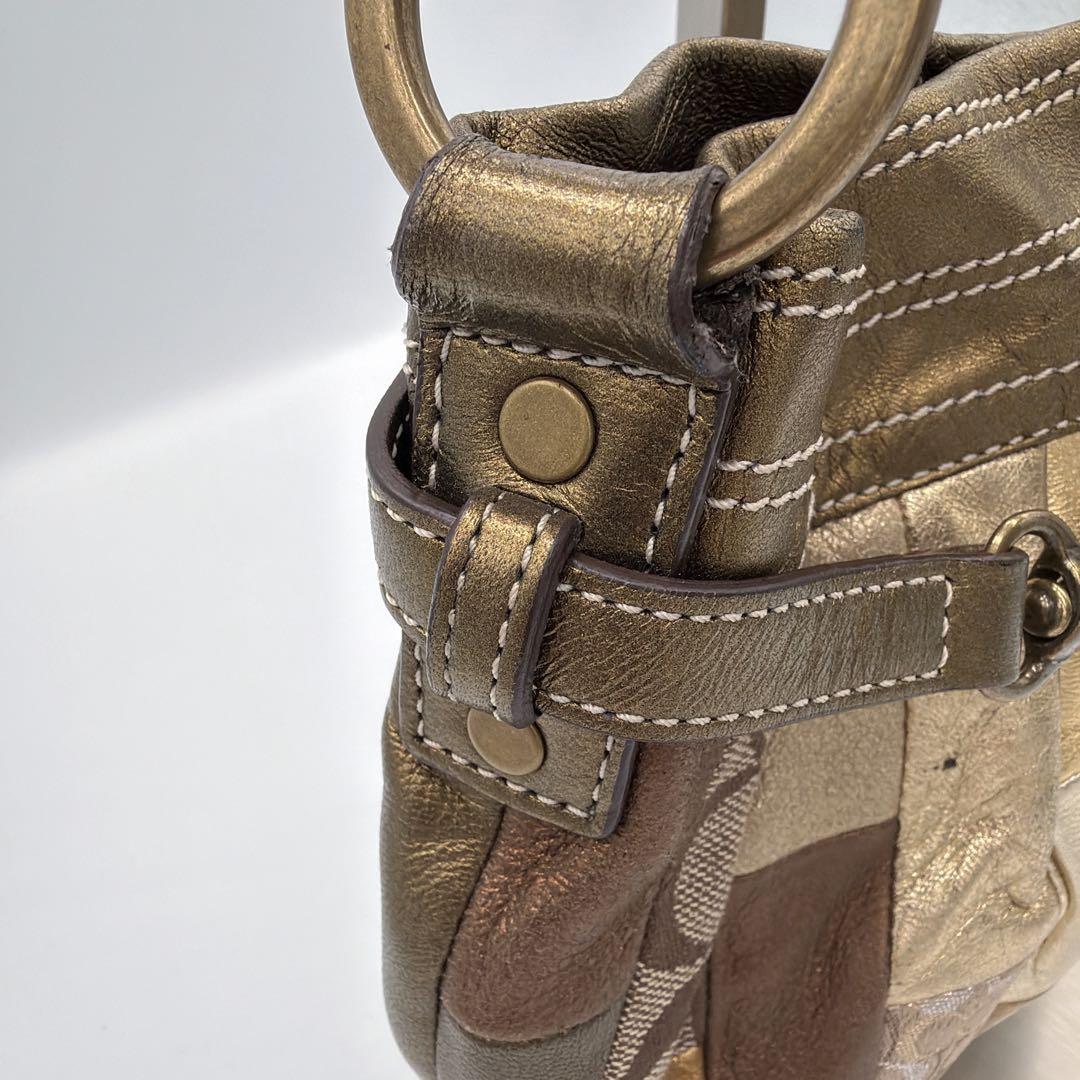 バッグ COACH signature patchwork shoulder bag
