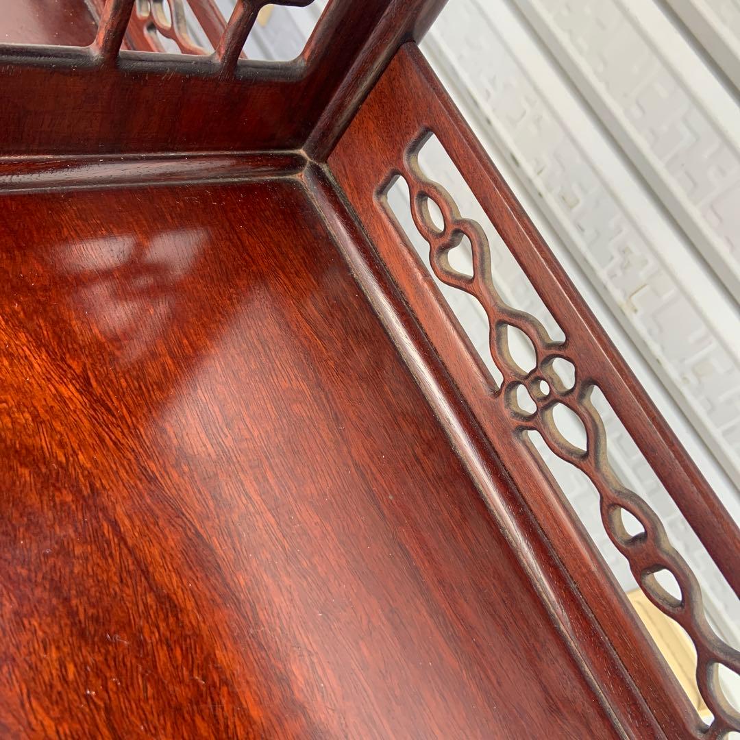 茶箪笥　アンティーク　唐木　年代物　飾り棚　中国家具　美術品　昭和レトロ