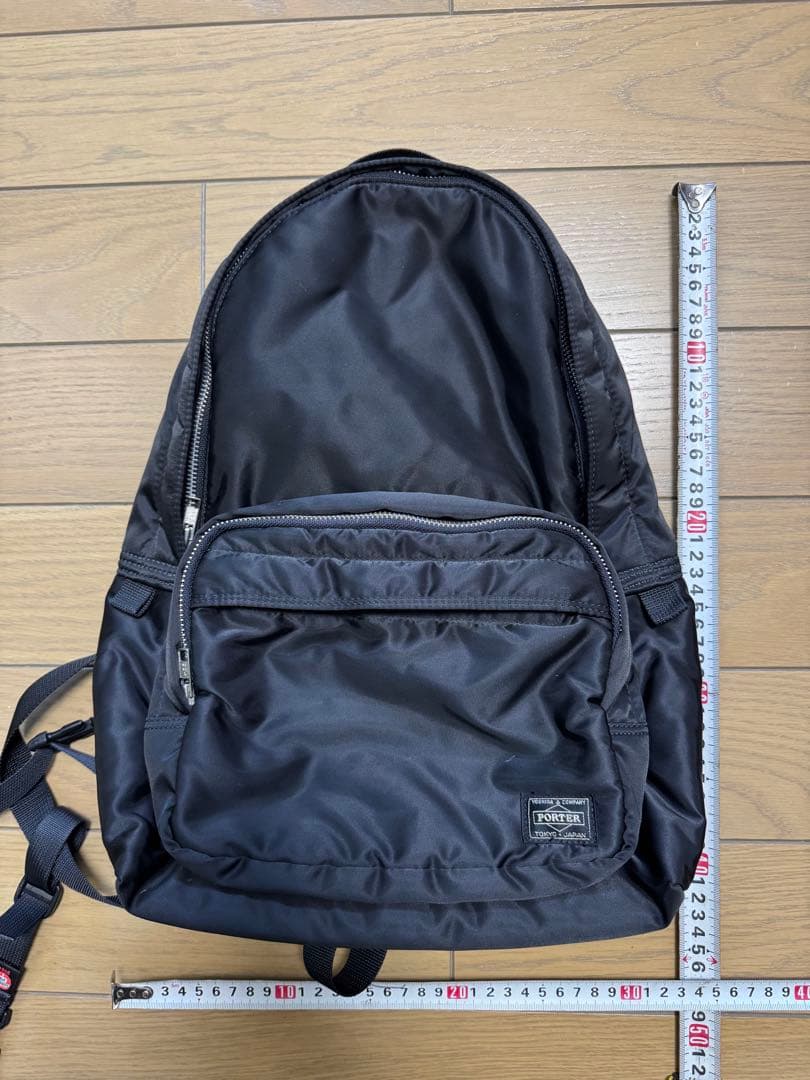 ポーターブラックナイロンバックパック